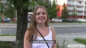 Alessandra, A Sexy Russian Woman, Engages In A Steamy Encounter With A Fake Agent In The Bushes