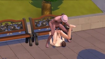 Gay Men Engage In Sexual Activity In A Park Setting Within The Video Game The Sims 4