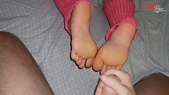 I Gave My Stepson A Footjob And He Ejaculated On His Feet