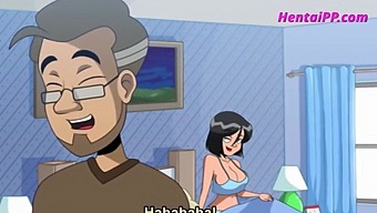 Stepson Gets Assistance From Busty Mommy In Cartoon With Uncensored Content.